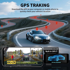 CardiVox - 4K Dash Cam 6Lens Dash Camera Front and Rear SONY STARVIS  Sensor Night Vision 5GHz WiFi GPS 24/7 Parking mode, 256GB