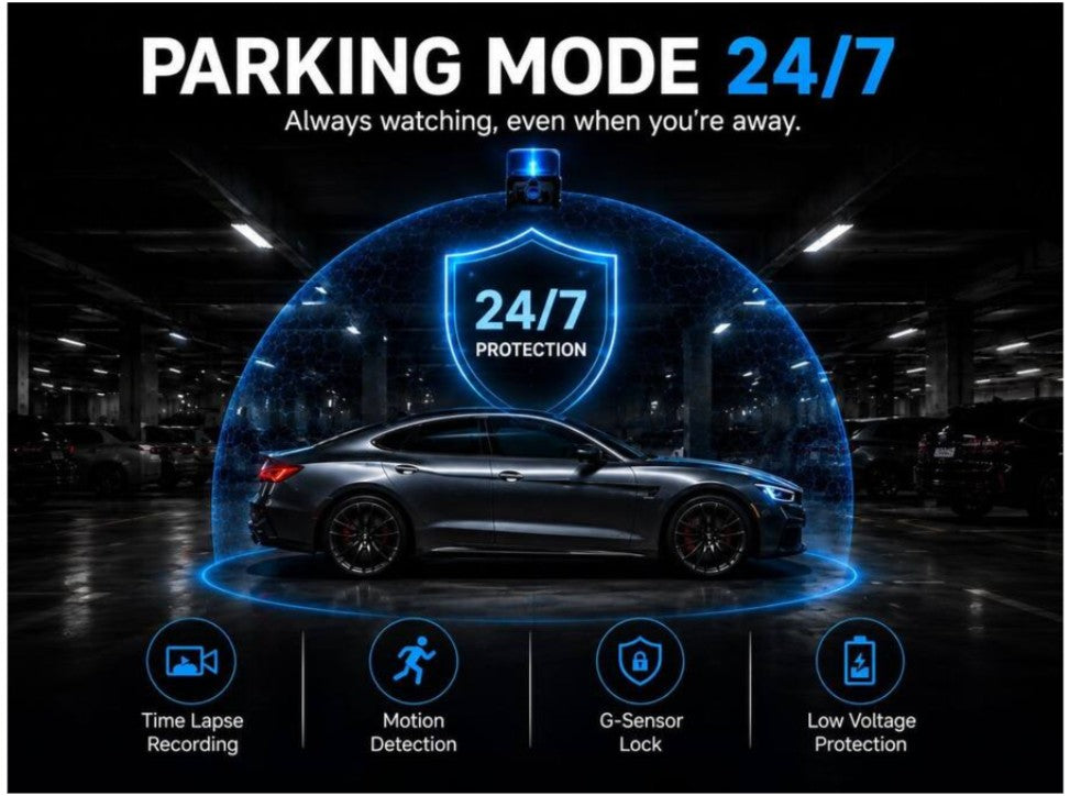 CardiVox - 4K Dash Cam 6Lens Dash Camera Front and Rear SONY STARVIS  Sensor Night Vision 5GHz WiFi GPS 24/7 Parking mode, 256GB
