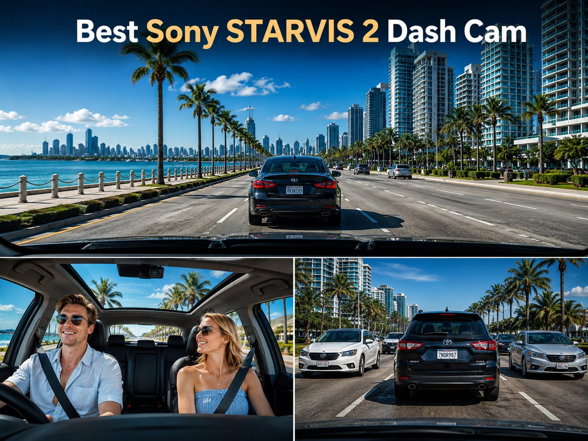 CardiVox A21 3 Channel Dash Cam 4K+2.5K+2.5K Sony STARVIS 2 GPS WiFi ADAS 256GB