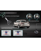 CardiVox License Plate Backup Camera – HD Rear View Camera with Night Vision, 170° Wide Angle, Waterproof IP67, Universal
