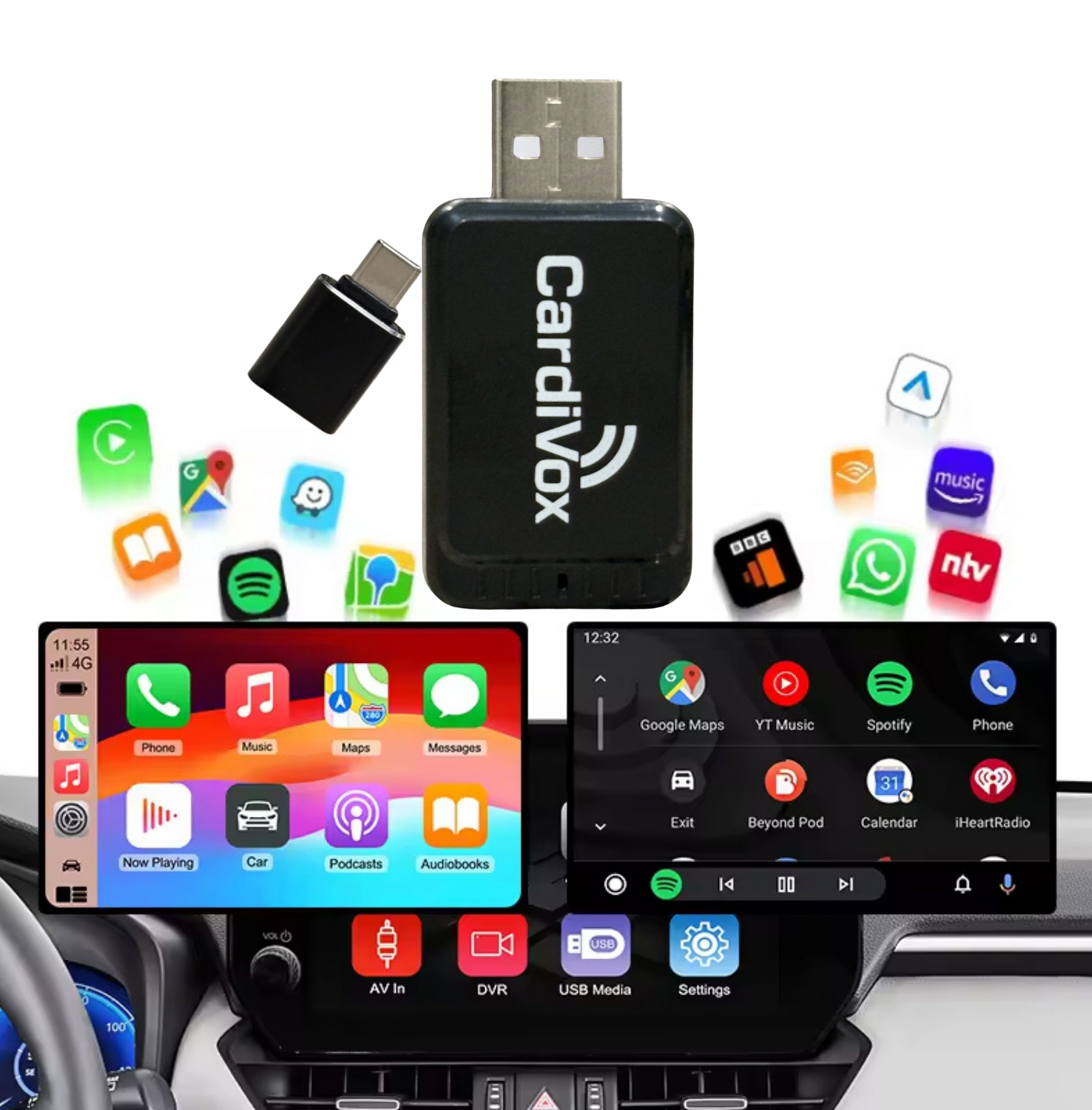 CardiVox Wireless CarPlay Adapter