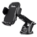 CardiVox 2-in-1 Car Phone Holder Mount for iPhone & Android, Dashboard & Windshield Cell Phone Holder, One-Touch Lock