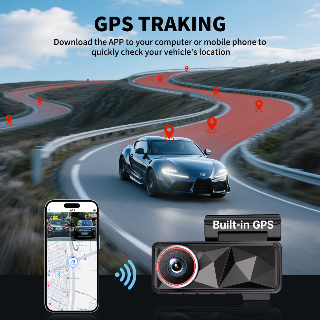 CardiVox BD05 4K Front & 2K Rear Dash Cam for Cars