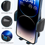 CardiVox 2-in-1 Car Phone Holder Mount for iPhone & Android, Dashboard & Windshield Cell Phone Holder, One-Touch Lock